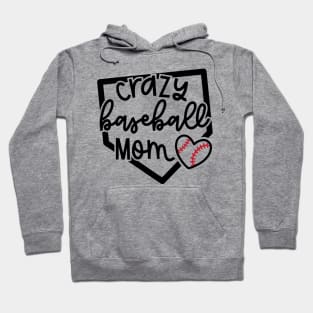 Crazy Baseball Mom Cute Youth Sports Funny Hoodie